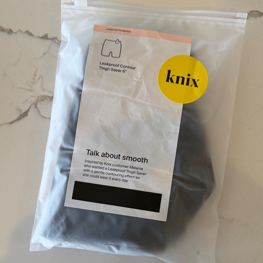 Knix Leakproof Contour Thigh Saver in Black 6”